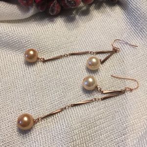 New Copper and glass beads earrings.